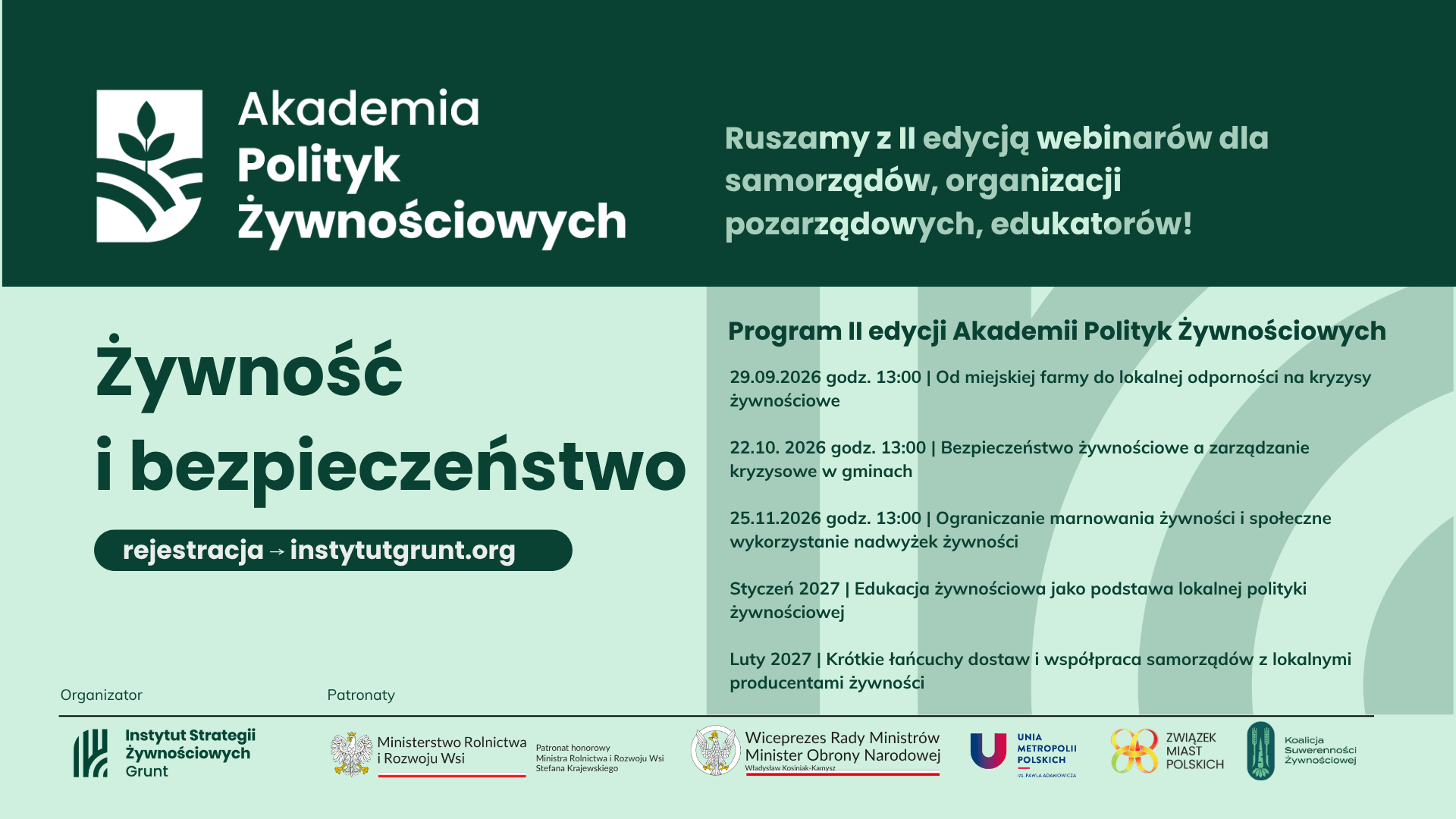 Akademia Polityk Żywnościowych Instytutu Strategii Żywnościowych Grunt

